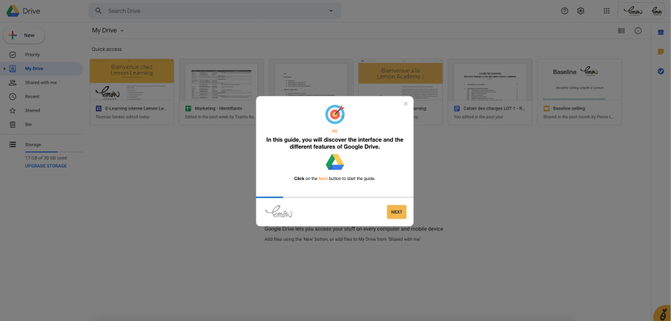 screenshot of Lemon Learning